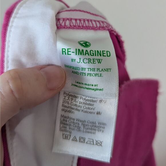J. Crew Factory NWT 5" Hot Pink Flat Front Preppy Chino Shorts Size 12 - Picture 8 of 12